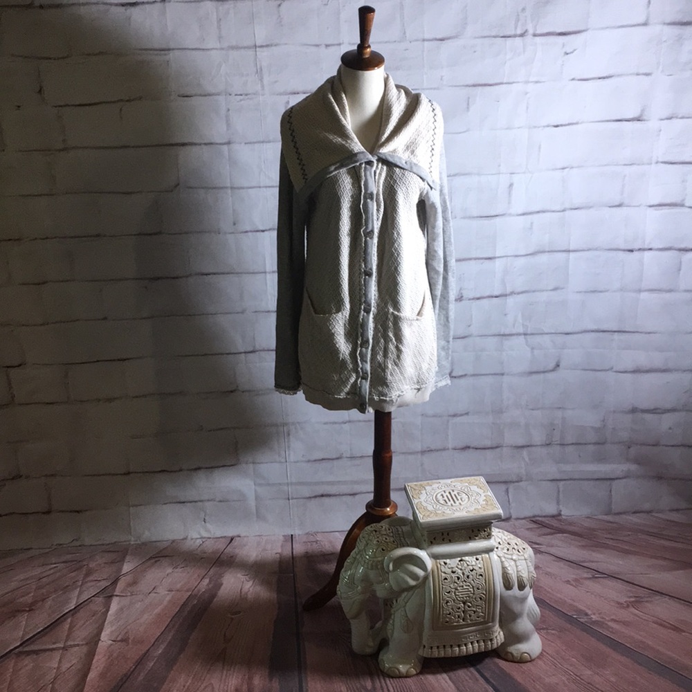 Saturday Sunday Terry Cotton Sweater Cardigan